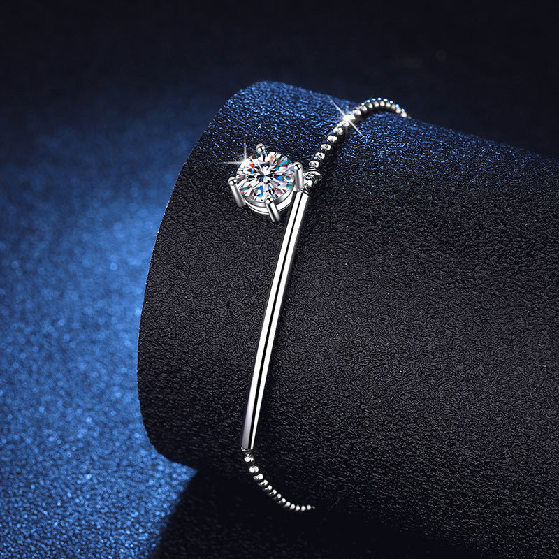 [Zalyn]ELEGANT HALF-MOON CURVE MOISSANITE BRACELET