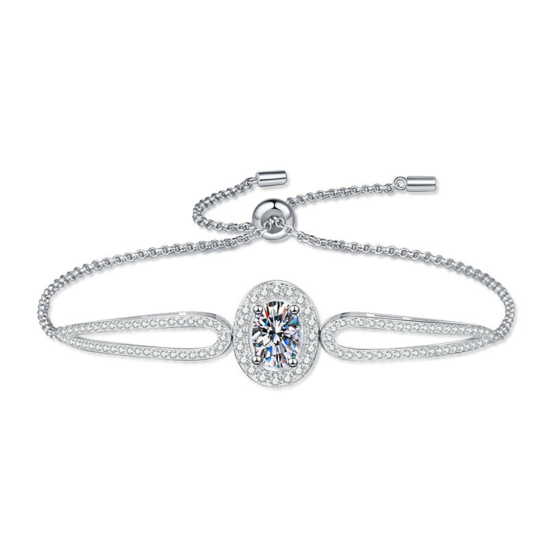 [Zalyn]"PIGEON'S EGG" TEARDROP MOISSANITE BRACELET