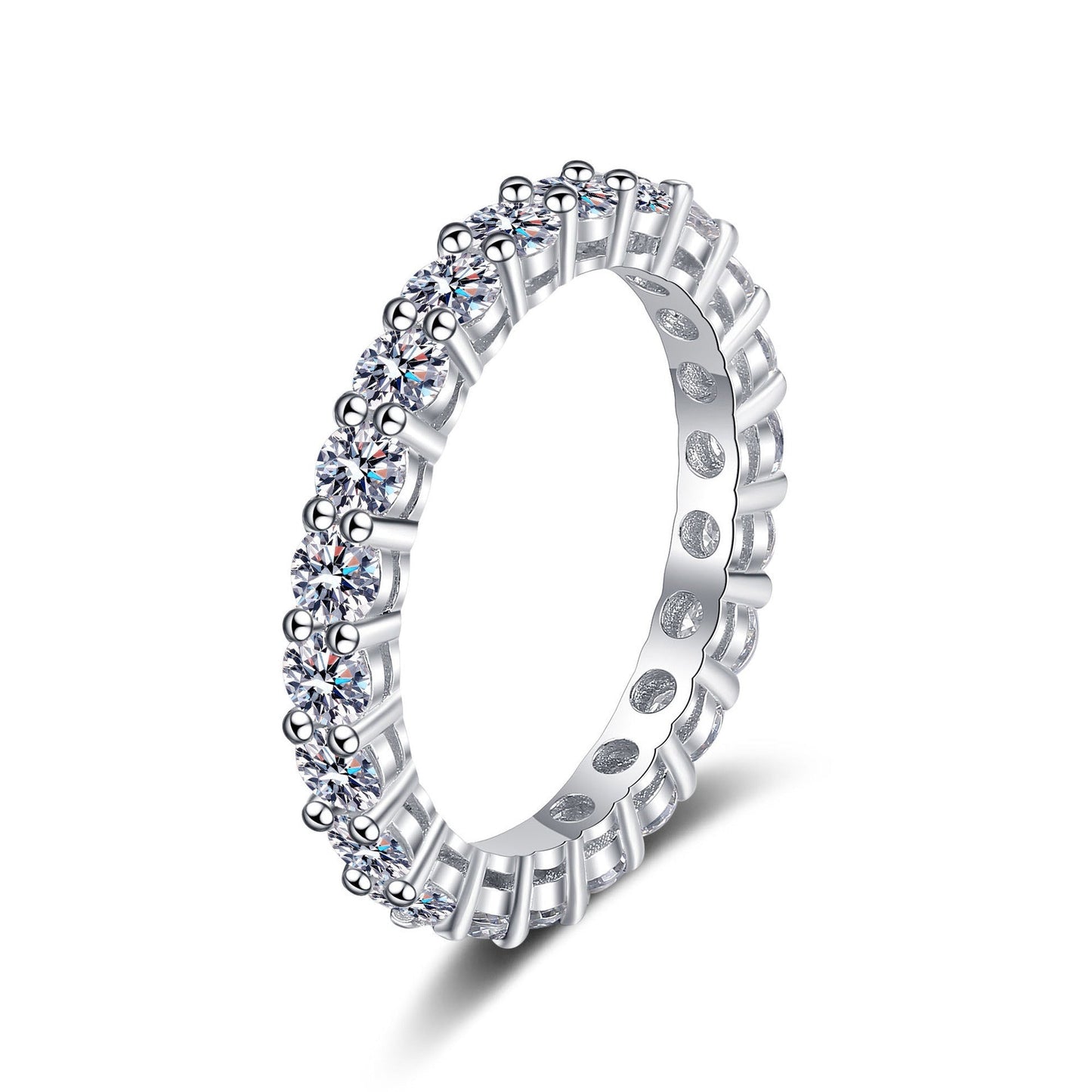 [Zalyn]LUXURIOUS 2.2 CARAT FULL ETERNITY MOISSANITE RING