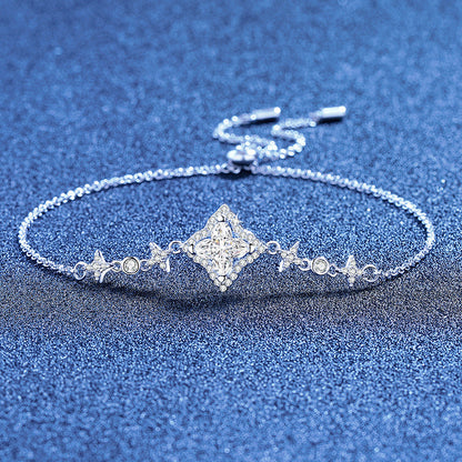 [Zalyn]MARQUISE-CLOVER MOISSANITE BRACELET