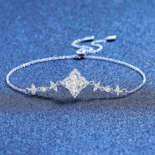 [Zalyn]MARQUISE-CLOVER MOISSANITE BRACELET