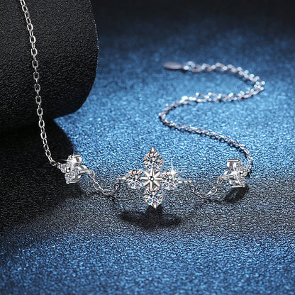 [Zalyn]CLOVER LUCKY CHARM MOISSANITE BRACELET
