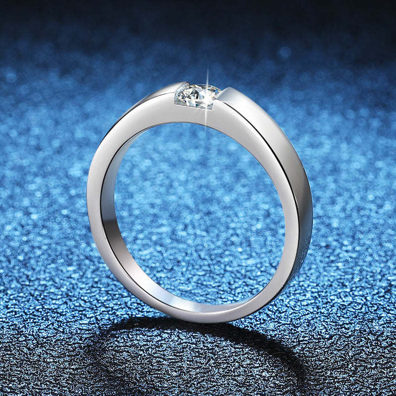 [Zalyn]SLEEK MINIMALIST COUPLE'S MOISSANITE RING