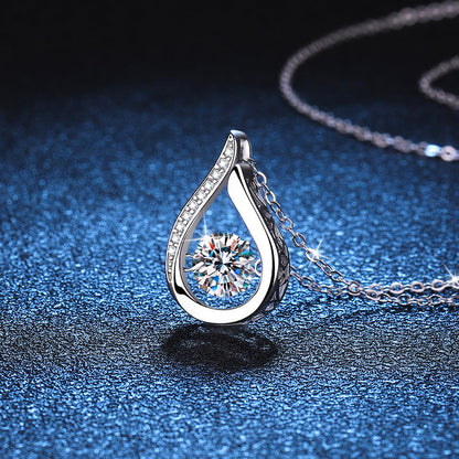[Zalyn]DANCING WATER DROP MOISSANITE NECKLACE