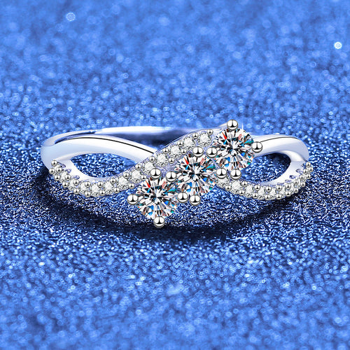 [Zalyn]INTERTWINING LOVE MOISSANITE RING