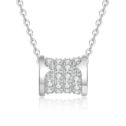 [Zalyn]FULL-PAVE "HOURGLASS" MOISSANITE NECKLACE