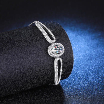 [Zalyn]"PIGEON'S EGG" TEARDROP MOISSANITE BRACELET