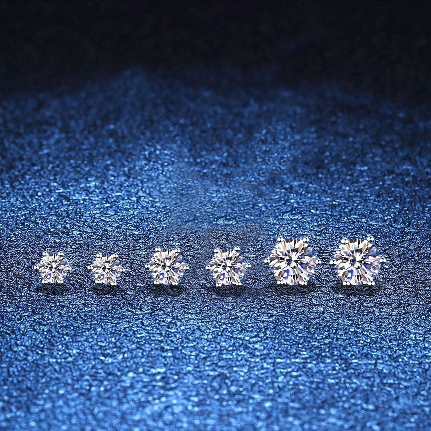[Zalyn]SIX-PRONG MOISSANITE EARRINGS