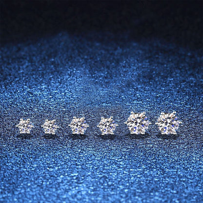 [Zalyn]SIX-PRONG MOISSANITE EARRINGS