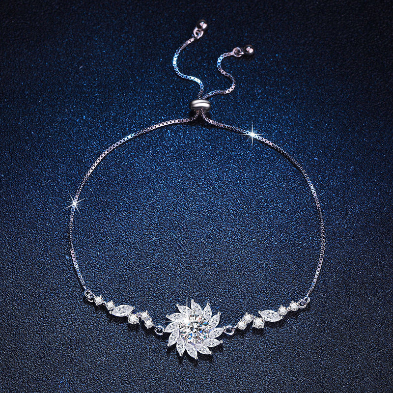 [Zalyn]RADIANT SUNFLOWER MOISSANITE BRACELET