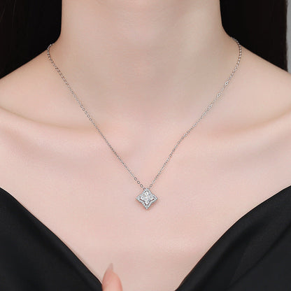 [Zalyn]STAR-CLOVER MOISSANITE NECKLACE