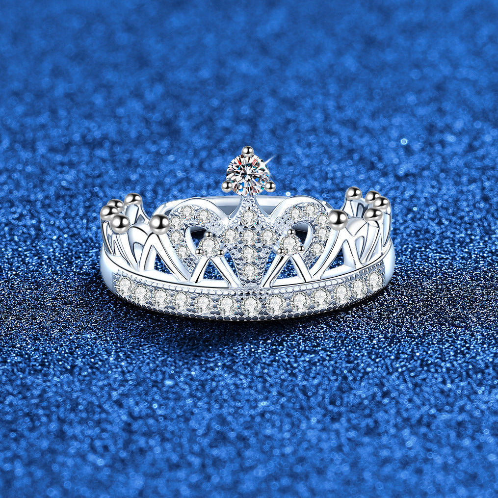 [Zalyn]DREAMY CROWN MOISSANITE RING - 1.2CT ELEGANT PRINCESS STYLE