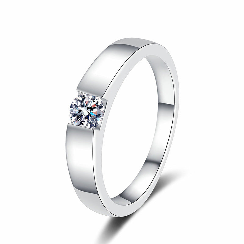 [Zalyn]SLEEK MINIMALIST COUPLE'S MOISSANITE RING