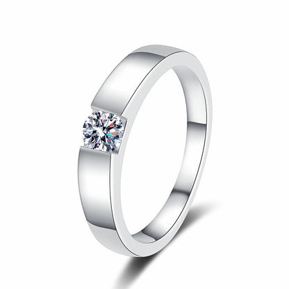 [Zalyn]SLEEK MINIMALIST COUPLE'S MOISSANITE RING