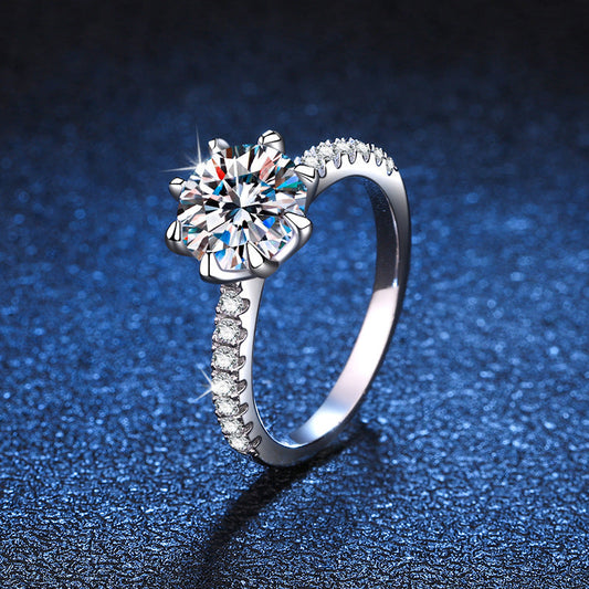 [Zalyn]BOLD TIGER CLAW MOISSANITE ENGAGEMENT RING