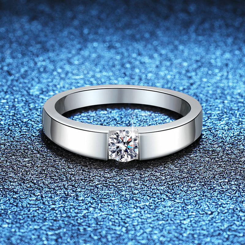 [Zalyn]SLEEK MINIMALIST COUPLE'S MOISSANITE RING
