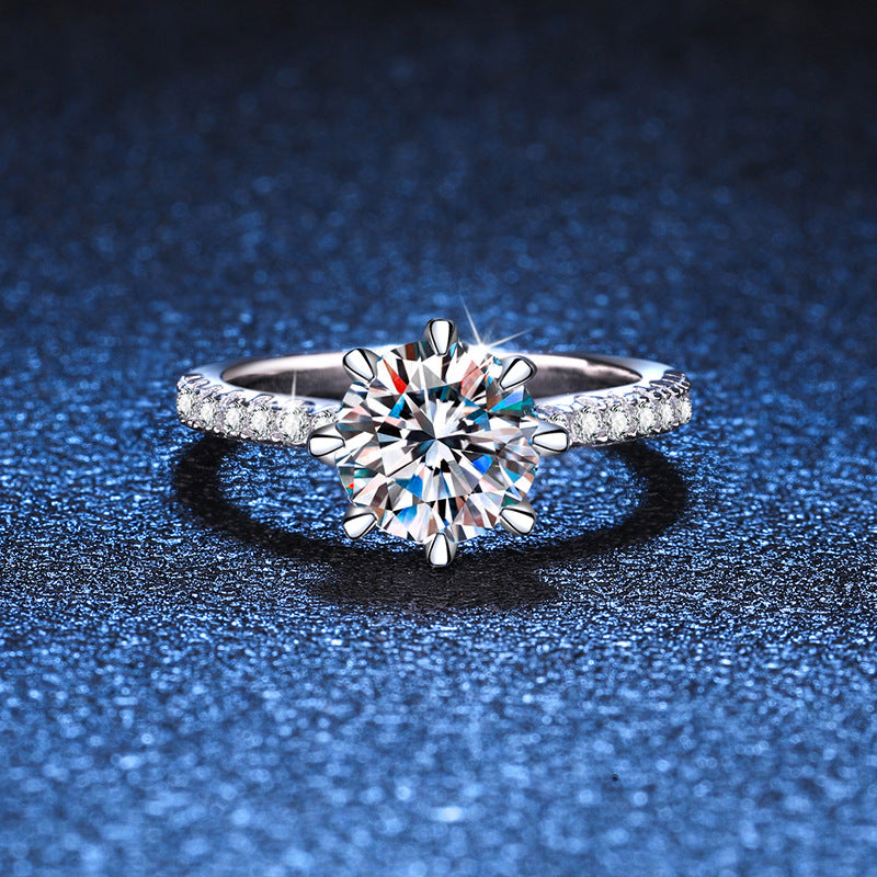 [Zalyn]BOLD TIGER CLAW MOISSANITE ENGAGEMENT RING
