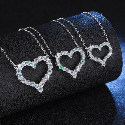 [Zalyn]ROMANTIC HEART MOISSANITE PENDANT NECKLACE