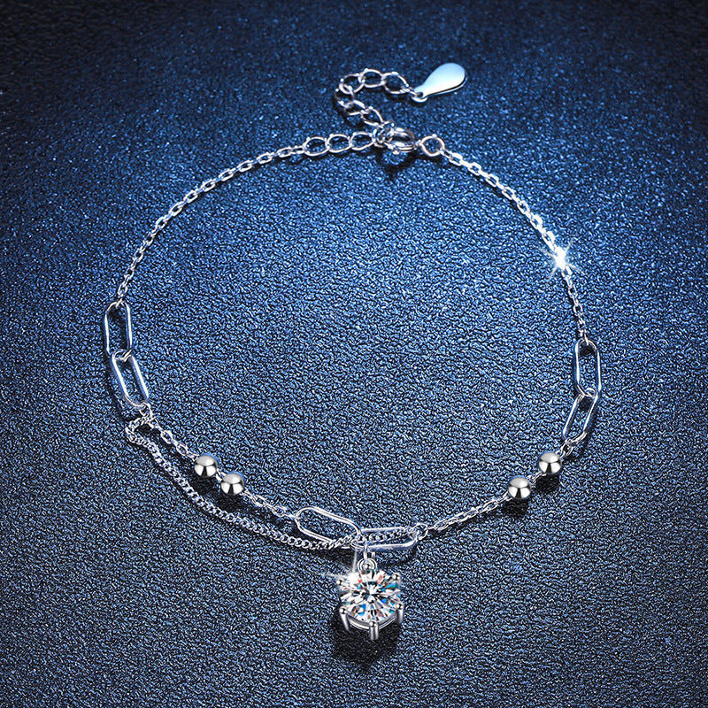 [Zalyn]CLASSIC SOLITAIRE MOISSANITE BRACELET