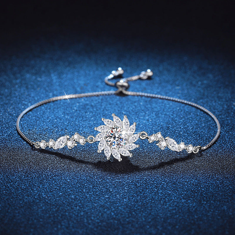 [Zalyn]RADIANT SUNFLOWER MOISSANITE BRACELET