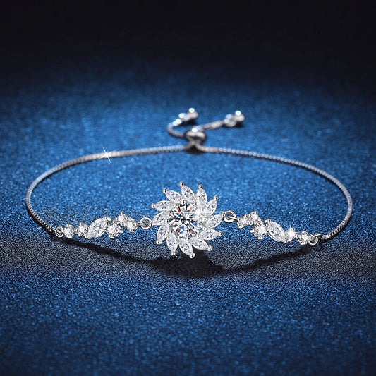 [Zalyn]RADIANT SUNFLOWER MOISSANITE BRACELET