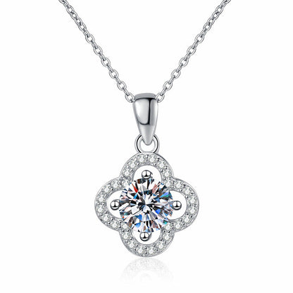 [Zalyn]CLASSIC CLOVER MOISSANITE PENDANT NECKLACE