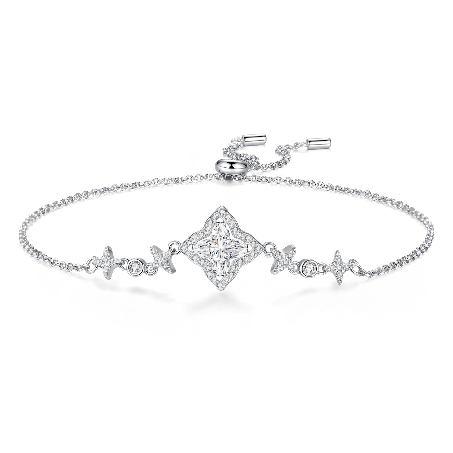 [Zalyn]MARQUISE-CLOVER MOISSANITE BRACELET
