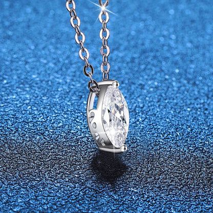 [Zalyn]SOPHISTICATED MARQUISE-CUT MOISSANITE PENDANT NECKLACE