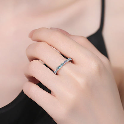 [Zalyn]DAINTY 0.87CT FULL ETERNITY MOISSANITE RING