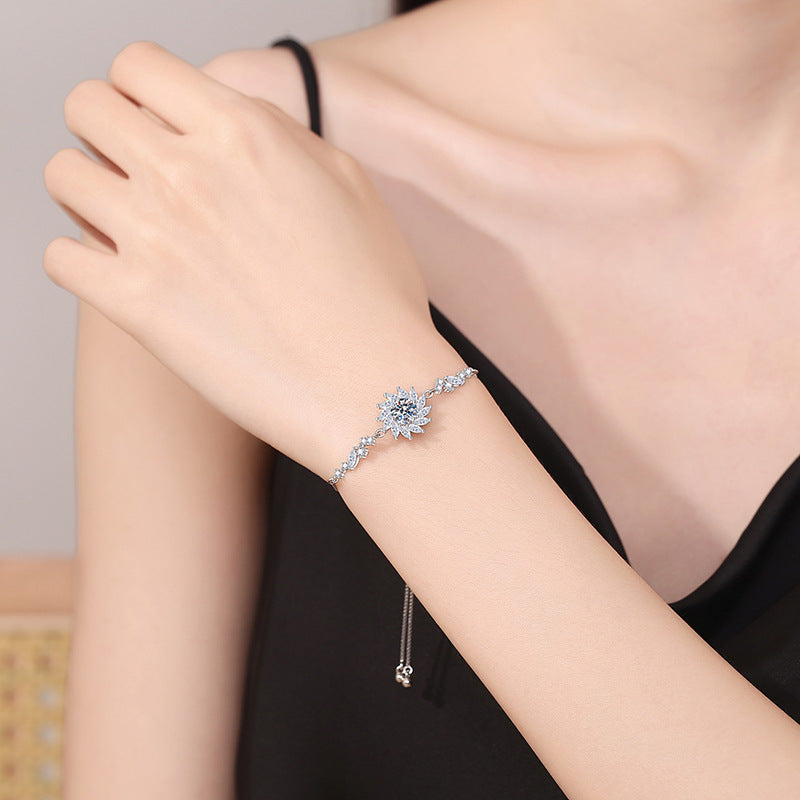 [Zalyn]RADIANT SUNFLOWER MOISSANITE BRACELET