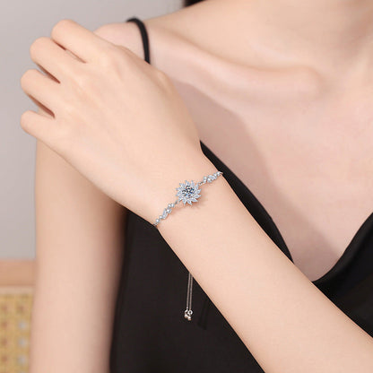 [Zalyn]RADIANT SUNFLOWER MOISSANITE BRACELET