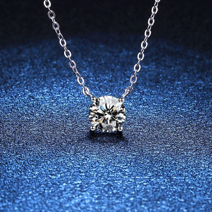 [Zalyn]CLASSIC FOUR-PRONG SOLITAIRE MOISSANITE NECKLACE