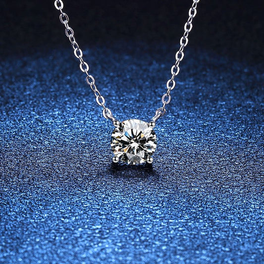 [Zalyn]CLASSIC FOUR-PRONG SOLITAIRE MOISSANITE NECKLACE