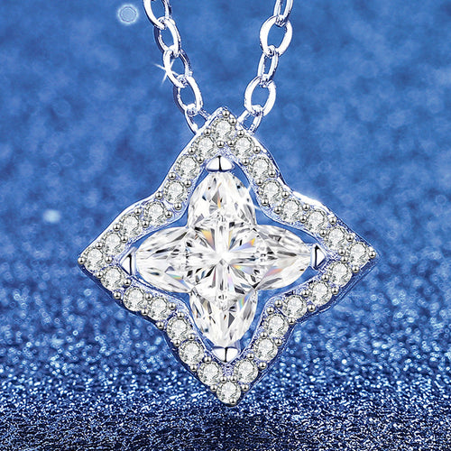 [Zalyn]STAR-CLOVER MOISSANITE NECKLACE