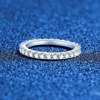 [Zalyn]DAINTY 0.87CT FULL ETERNITY MOISSANITE RING
