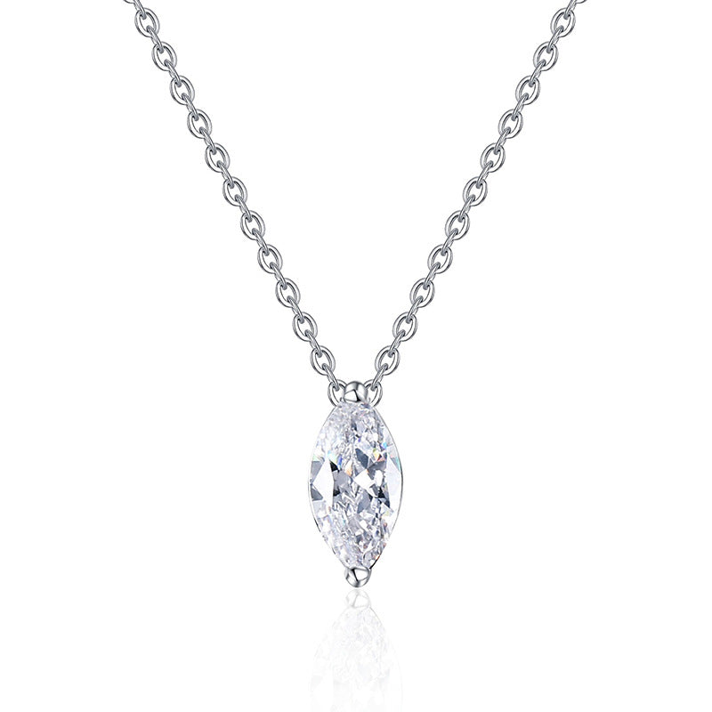[Zalyn]SOPHISTICATED MARQUISE-CUT MOISSANITE PENDANT NECKLACE