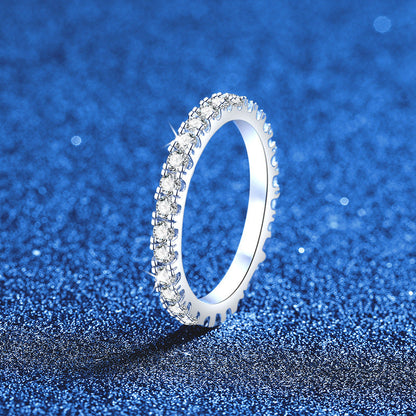 [Zalyn]DAINTY 0.87CT FULL ETERNITY MOISSANITE RING