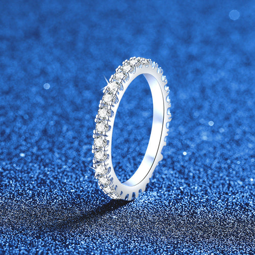 [Zalyn]DAINTY 0.87CT FULL ETERNITY MOISSANITE RING