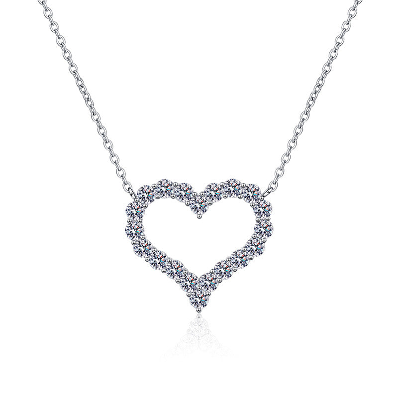 [Zalyn]ROMANTIC HEART MOISSANITE PENDANT NECKLACE
