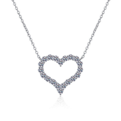[Zalyn]ROMANTIC HEART MOISSANITE PENDANT NECKLACE
