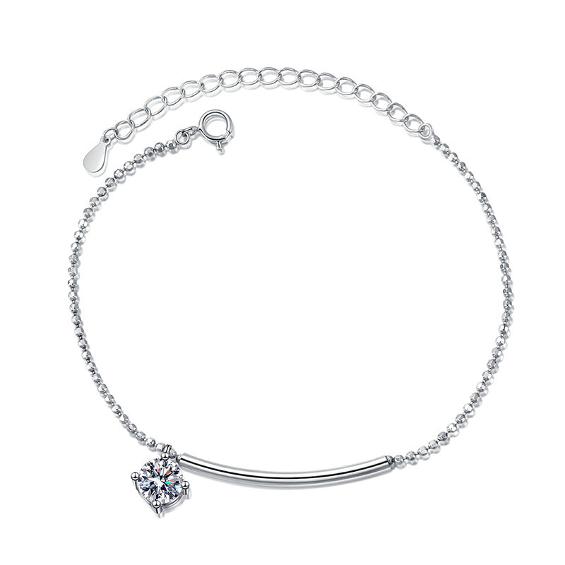 [Zalyn]ELEGANT HALF-MOON CURVE MOISSANITE BRACELET