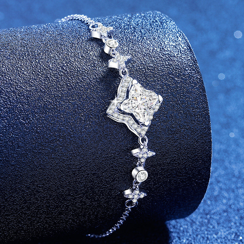 [Zalyn]MARQUISE-CLOVER MOISSANITE BRACELET