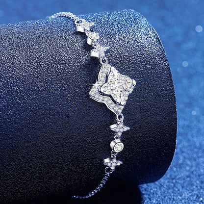 [Zalyn]MARQUISE-CLOVER MOISSANITE BRACELET