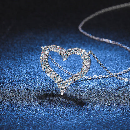 [Zalyn]ROMANTIC HEART MOISSANITE PENDANT NECKLACE