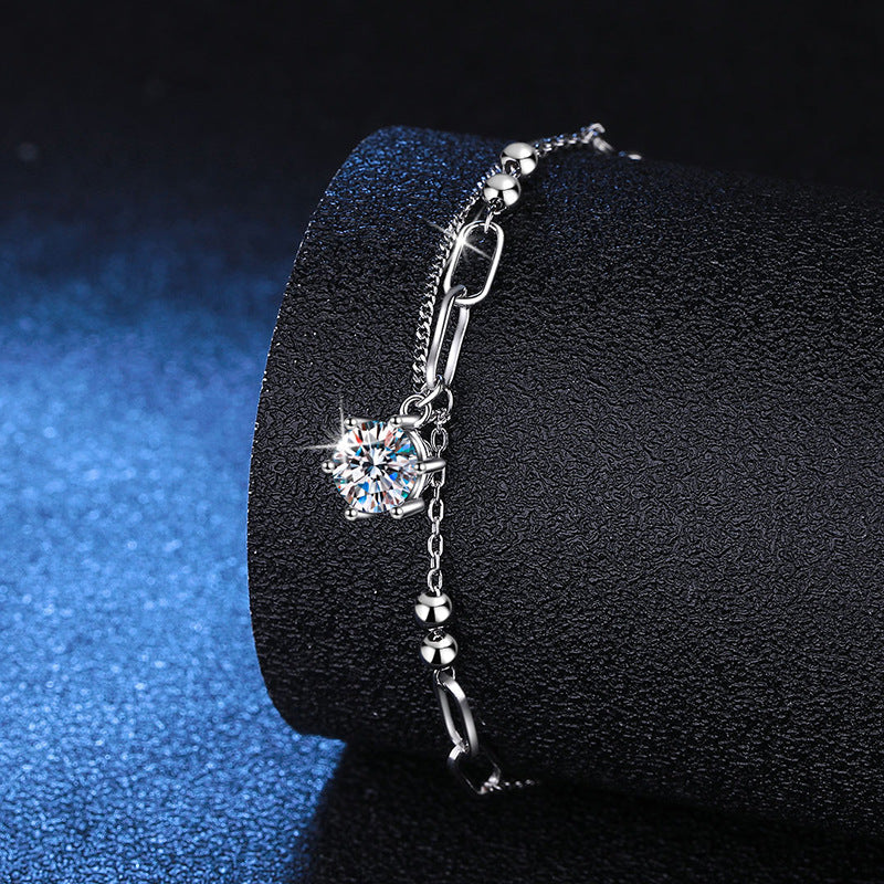 [Zalyn]CLASSIC SOLITAIRE MOISSANITE BRACELET