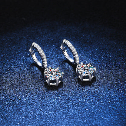 [Zalyn]CLASSIC 6-PRONG MOISSANITE DROP EARRINGS