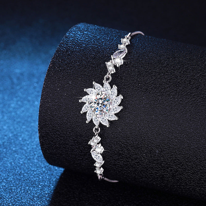 [Zalyn]RADIANT SUNFLOWER MOISSANITE BRACELET