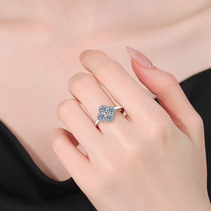 [Zalyn]ELEGANT FOUR-LEAF CLOVER MOISSANITE RING