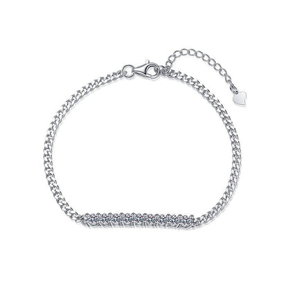 [Zalyn]SMILING CURVE MOISSANITE BRACELET