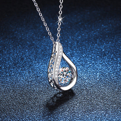 [Zalyn]DANCING WATER DROP MOISSANITE NECKLACE